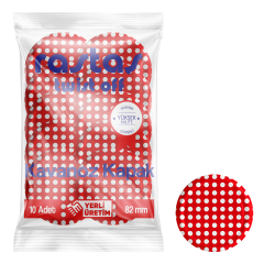 Rastaş Paketli 10 adet Kavanoz Kapağı -Puantiyeli - 82 mm