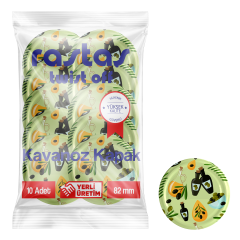 Rastaş Paketli 10 adet Kavanoz Kapağı - Zeytinli  - 82 mm