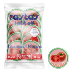 1 PAKET- 82 MM DOMATES DESENLİ KAVANOZ KAPAĞI (10 ADET/82 MM)