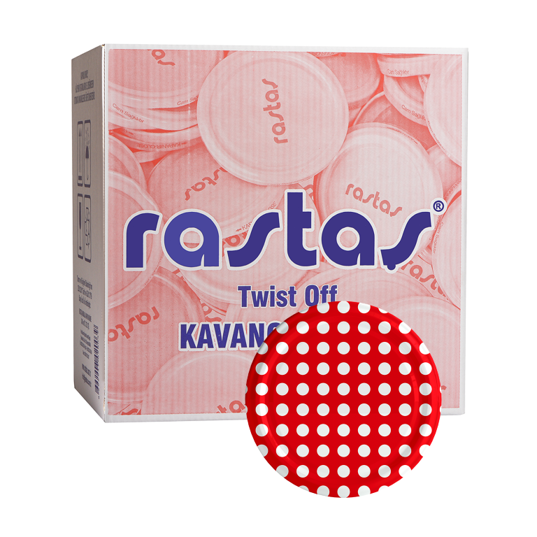 KOLİDE PUANTİYE DESENLİ 82 MM KAVANOZ KAPAĞI-(500 ADET/82 MM)