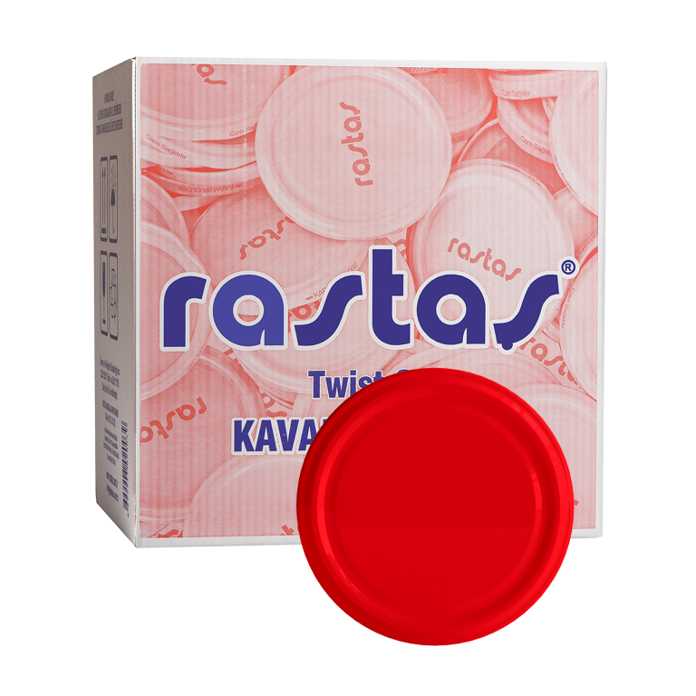 KOLİDE KIRMIZI RENK 100 MM KAVANOZ KAPAĞI- ( 290 ADET/ 100 MM)