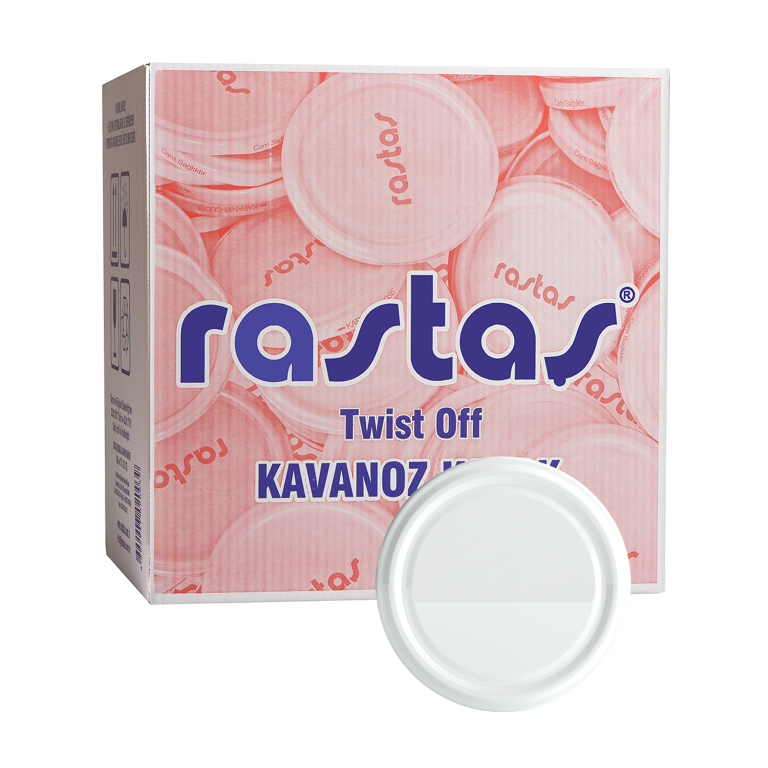 KOLİDE BEYAZ RENK 63 MM DERİN KAVANOZ KAPAĞI-(600 ADET/ 63 MM DERİN)
