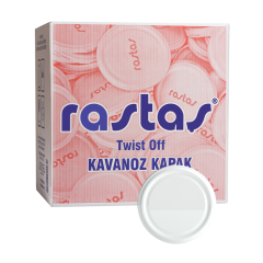 KOLİDE BEYAZ RENK 53 MM KAVANOZ KAPAĞI-(1300 ADET/ 53 MM )