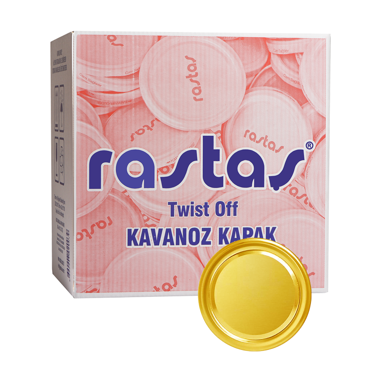 KOLİDE GOLD RENK 53 MM KAVANOZ KAPAĞI-(1300 ADET/ 53 MM )