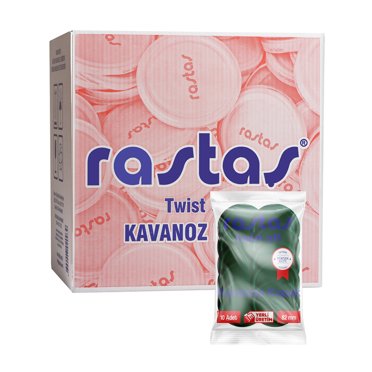 36'LI KOLİ İÇERİSİNDE YEŞİL RENK POŞETLİ KAVANOZ KAPAĞI(TOPLAM 360 ADET)