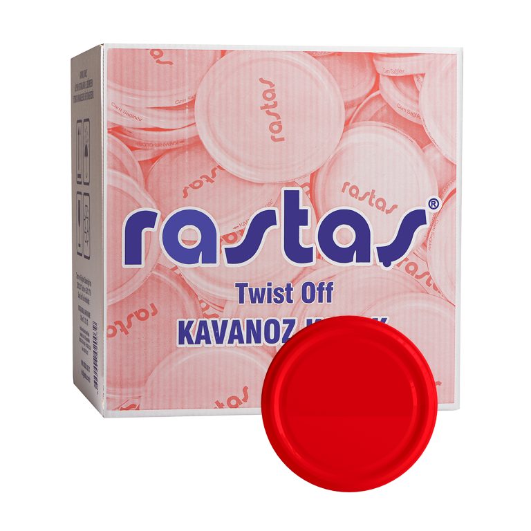 KOLİDE KIRMIZI RENK 66 MM KAVANOZ KAPAĞI- (900 ADET/ 66 MM)