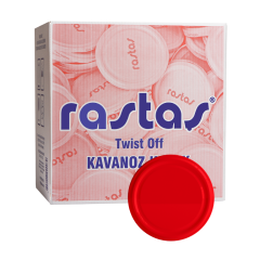 KOLİDE KIRMIZI RENK 66 MM KAVANOZ KAPAĞI- (900 ADET/ 66 MM)