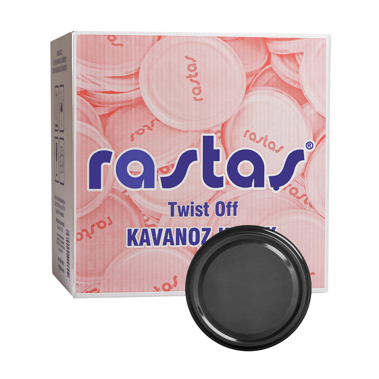 KOLİDE SİYAH RENK 53 MM KAVANOZ KAPAĞI-(1300 ADET/ 53 MM )